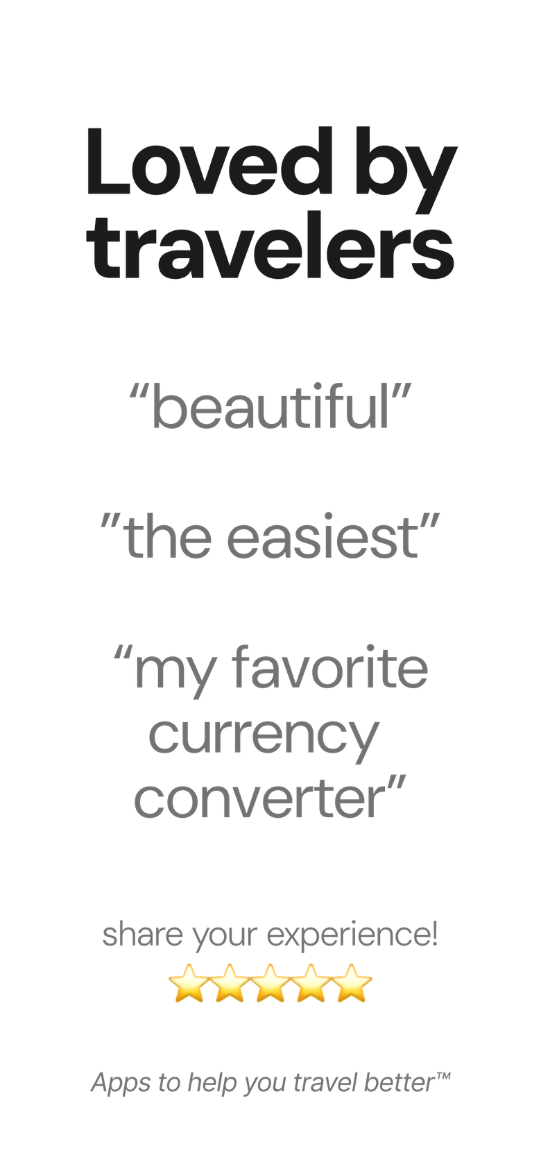 Testimonials for the best currency converter for iPhone, iOS, & Android